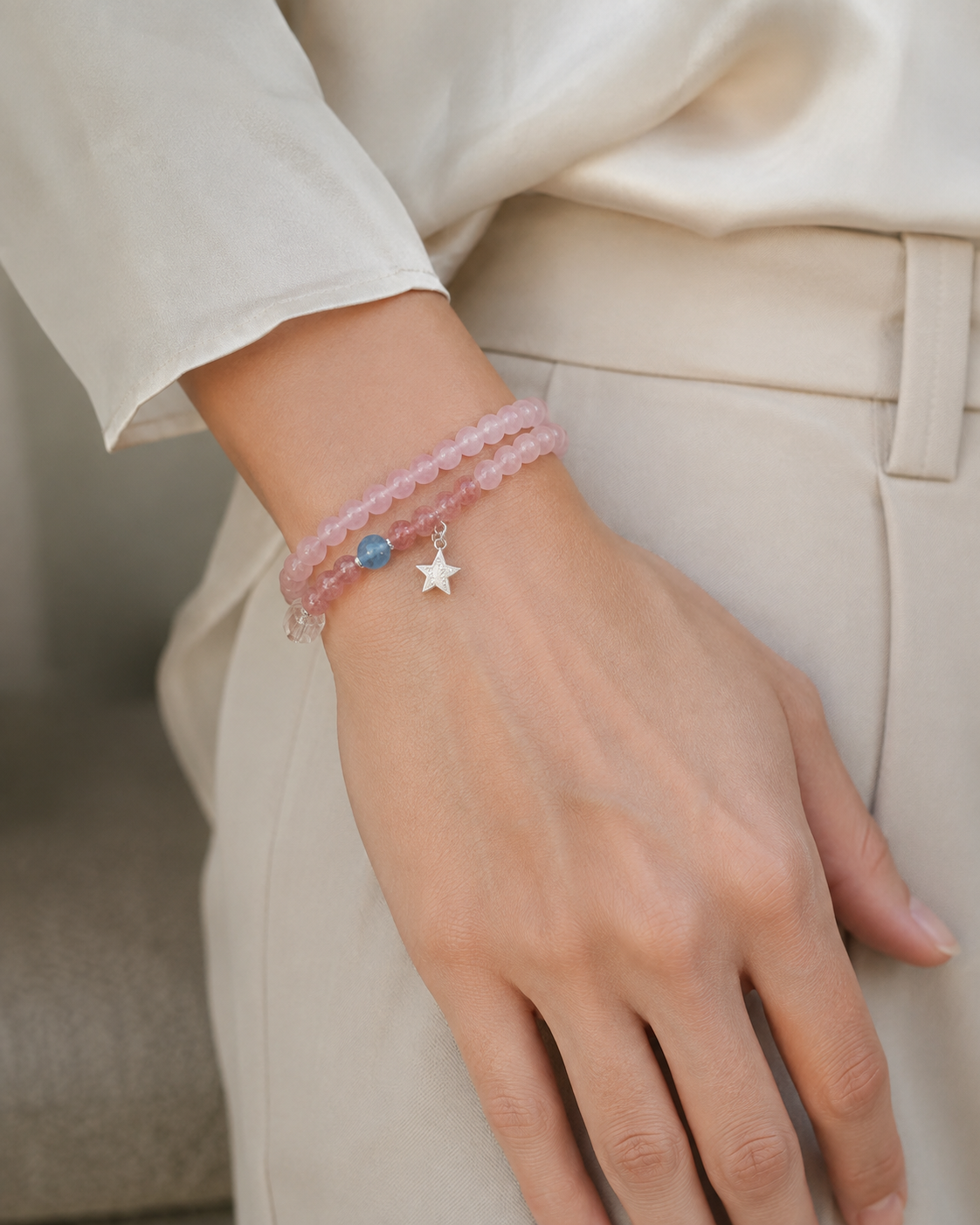 Rose Quartz Star Bracelet