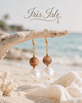 Sandalwood Pearl Drop Earrings