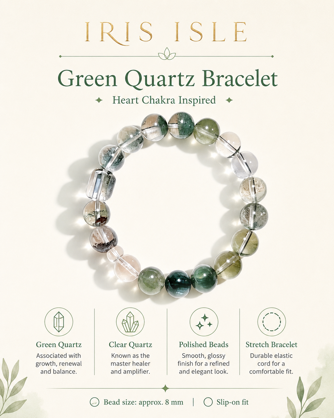Evergreen Crystal Bracelet details