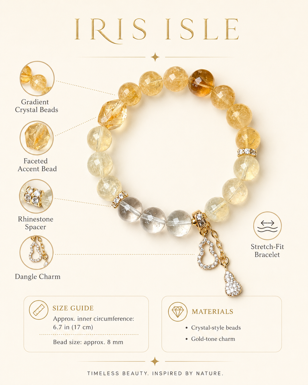 Golden Hour Crystal Bracelet details