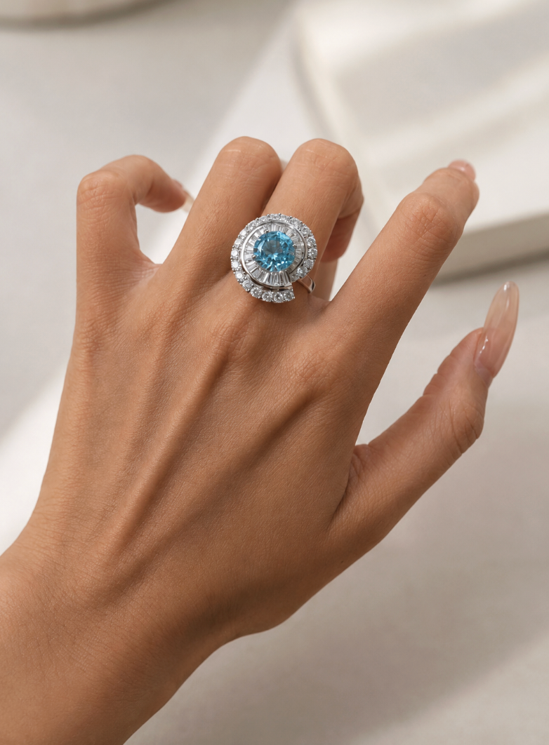 Azure Halo Ring