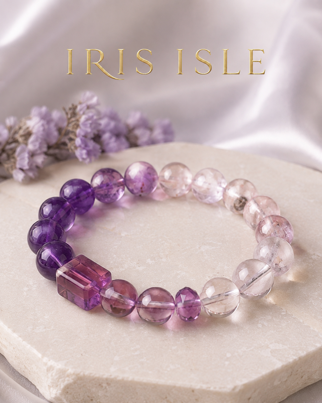 Violet Harmony Bracelet on stone
