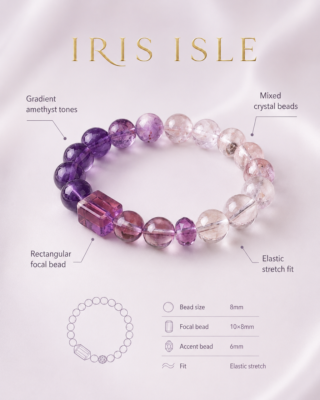 Violet Harmony Bracelet detail card
