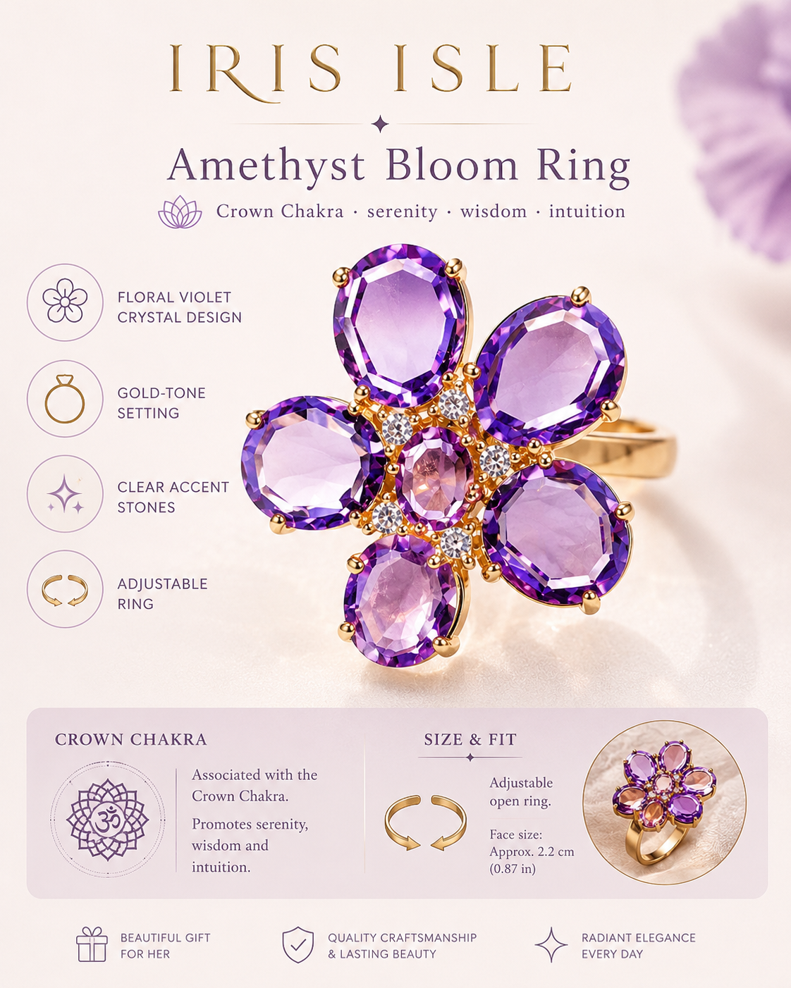 Amethyst Bloom Ring detail card